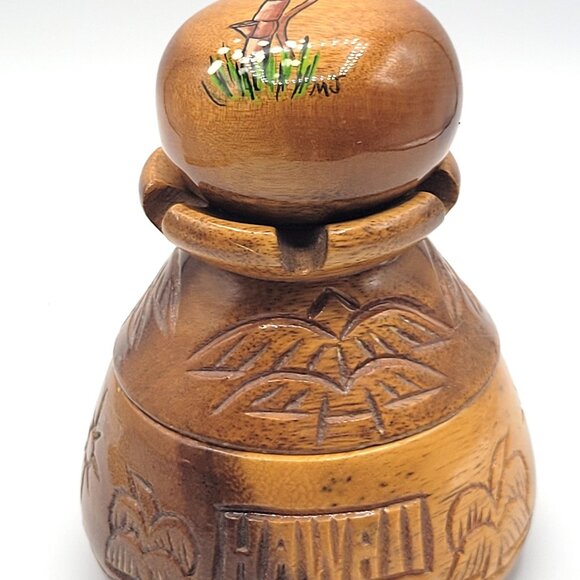 Zumwalt Myrtlewood Paper Weight &  Hawaii Souvenir Wood Trinket Box - Picture 1 of 14